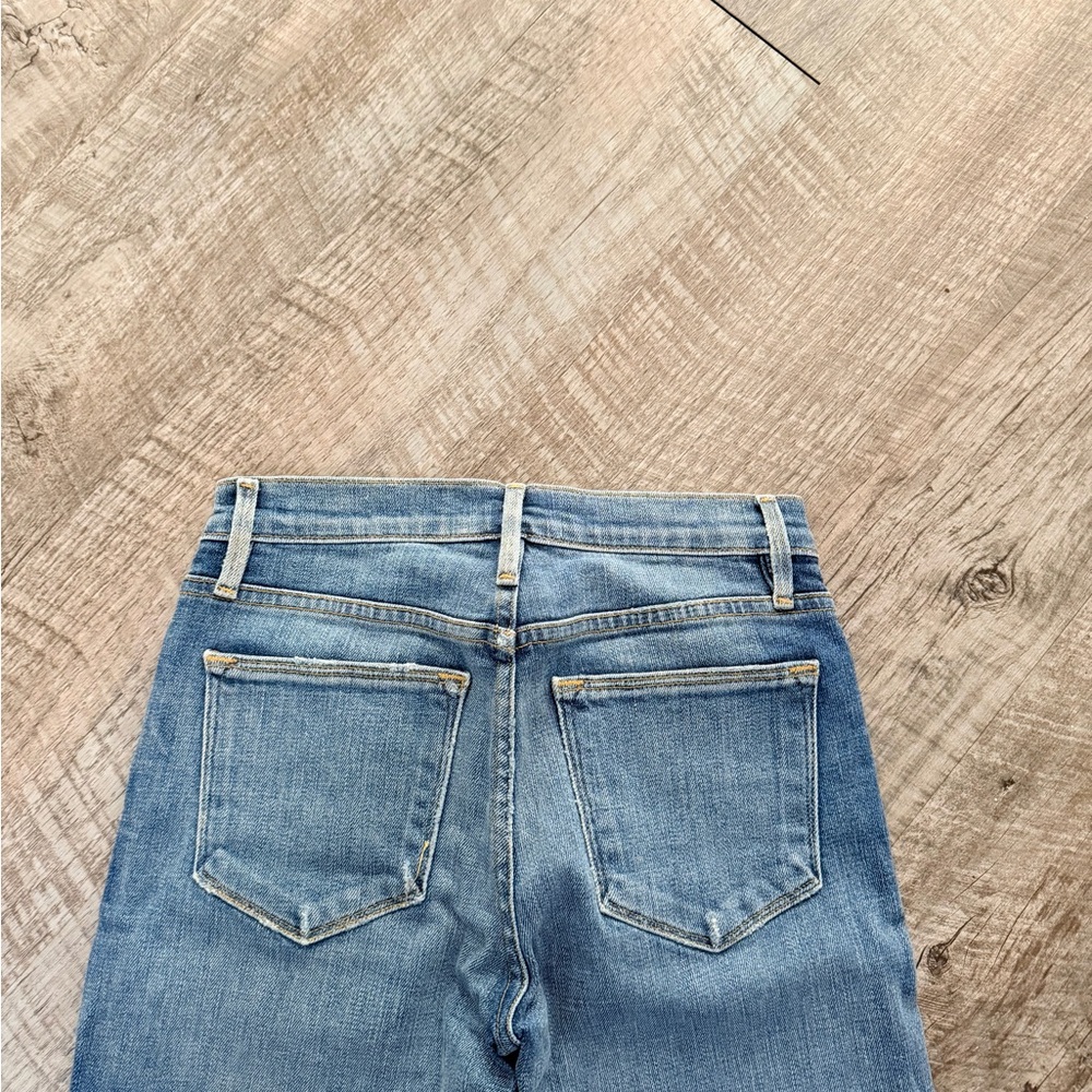 FRAME LE HIGH Straight Raw Step hem Jeans SZ 24 - Picture 5 of 6